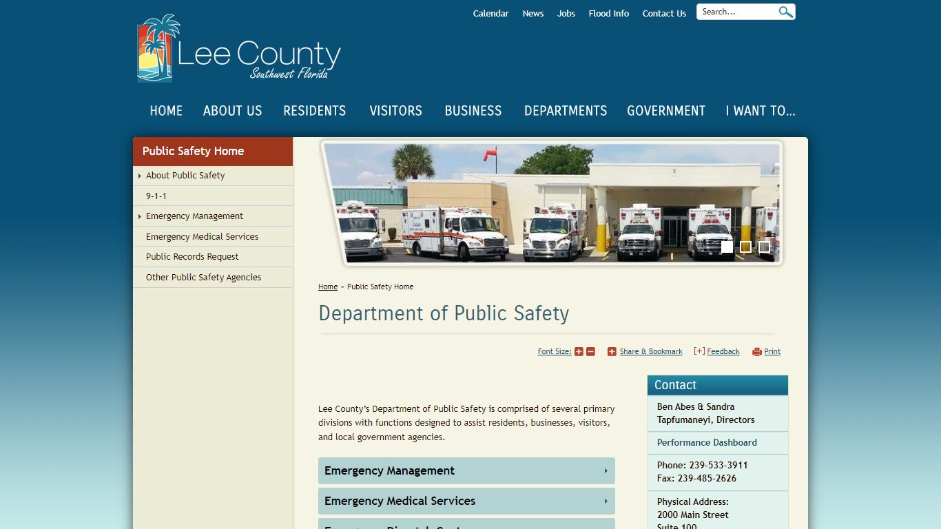 Department of Public Safety - Lee County Southwest Florida