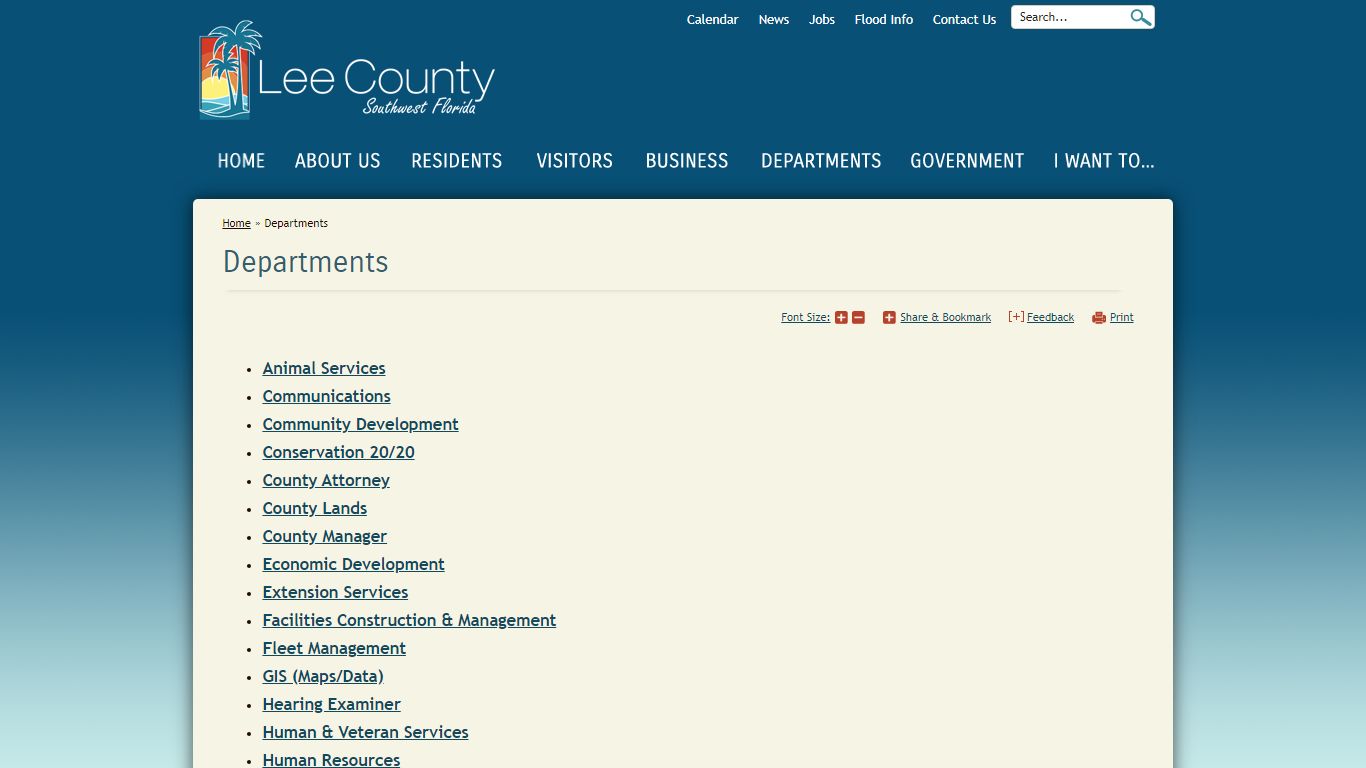 Departments - Lee County Southwest Florida