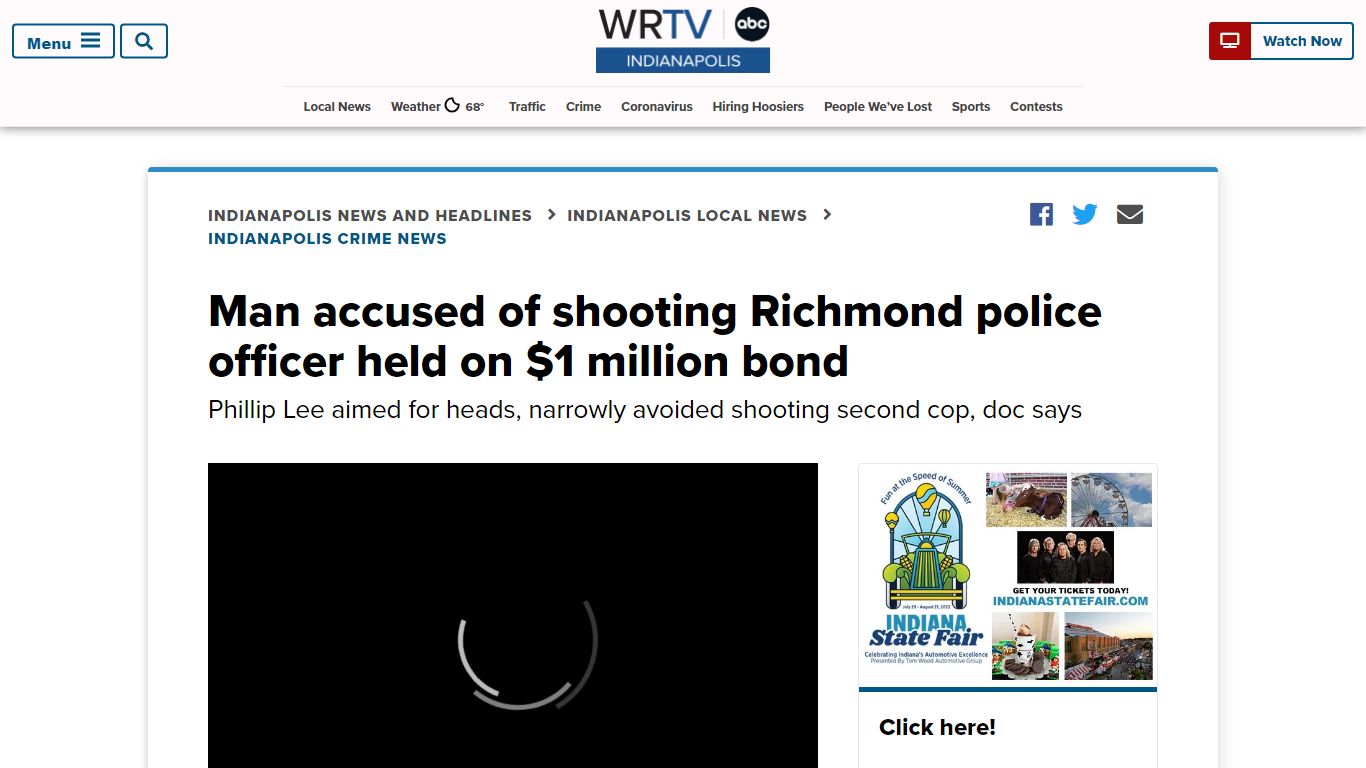 Man accused of shooting Richmond cop held on $1 million bond